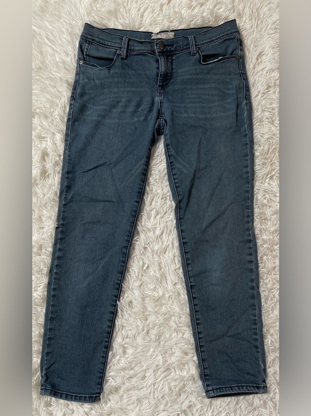 Free People Y2K Grunge Punk Boho Emo Ankle Skinny Stretch Jeans Cropped 28x25 FP